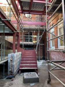 Internal stairs and an accessible lift will connect the different levels of the buildings.