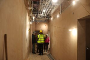 Plastering is progressing giving a beautiful finish in both Gateway Lodge and Cornerstone.