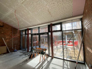 In Gateway Lodge, the new lounge is nearing completion