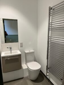 The en-suite shower rooms in Gateway Lodge have been installed
